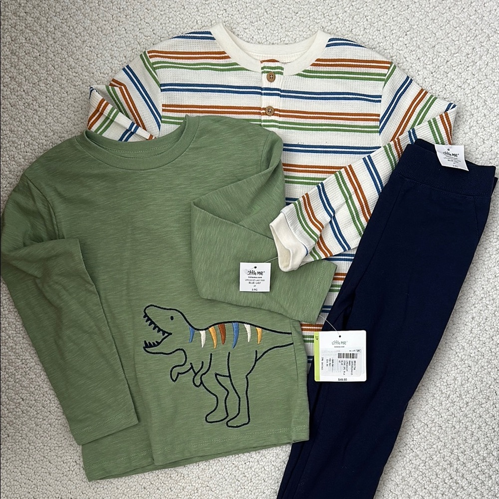 Carter's Dinosaur and Striped Toddler Outfit Set